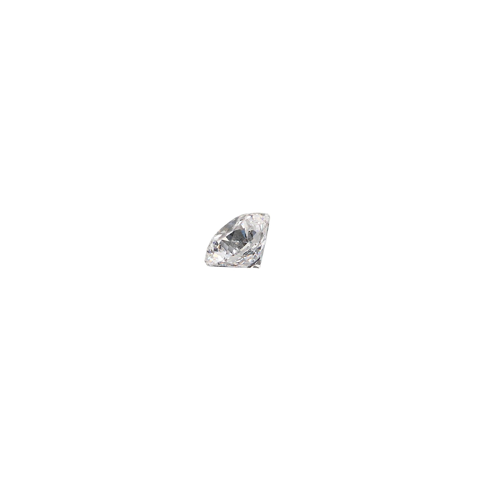 Round .70 carat GIA certified diamond graded DVS1 on a white background