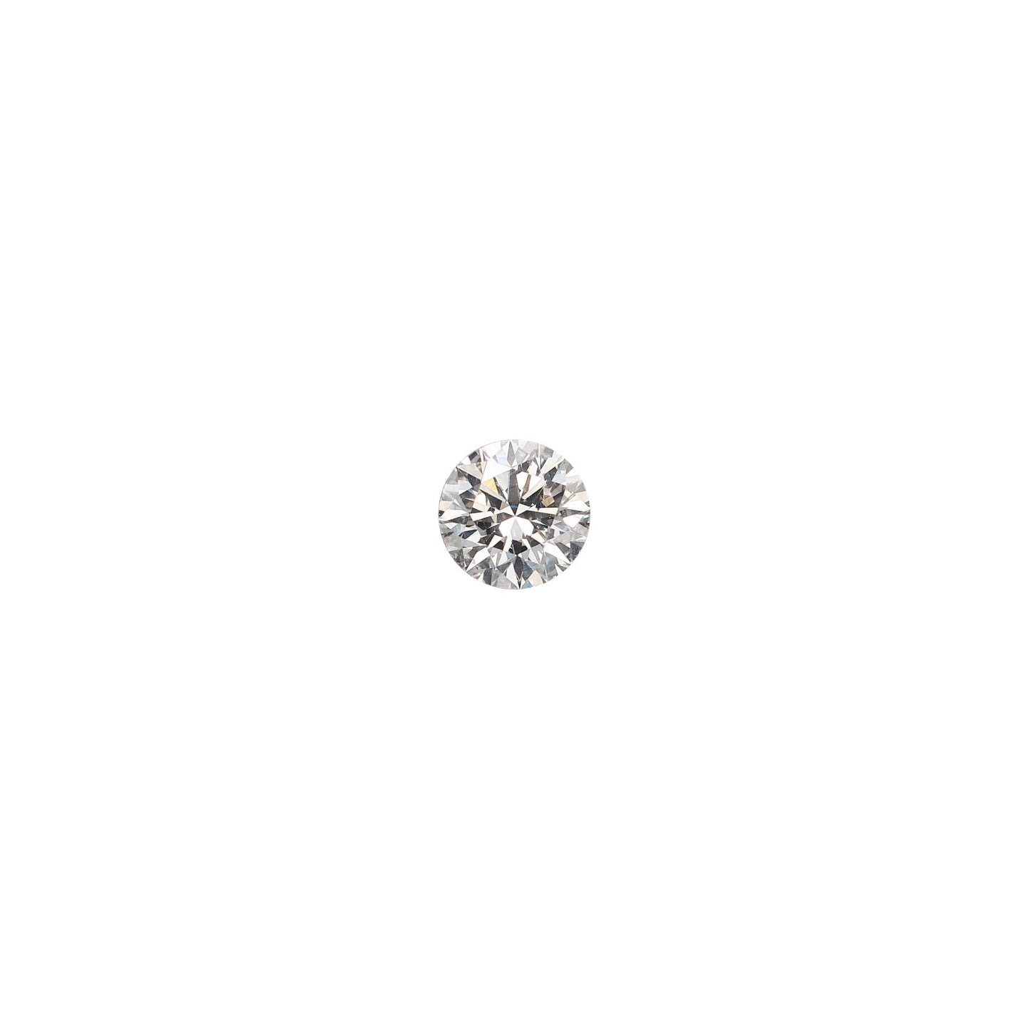 Round .56 carat triple excellent GIA certified diamond graded GSI1 on a white background