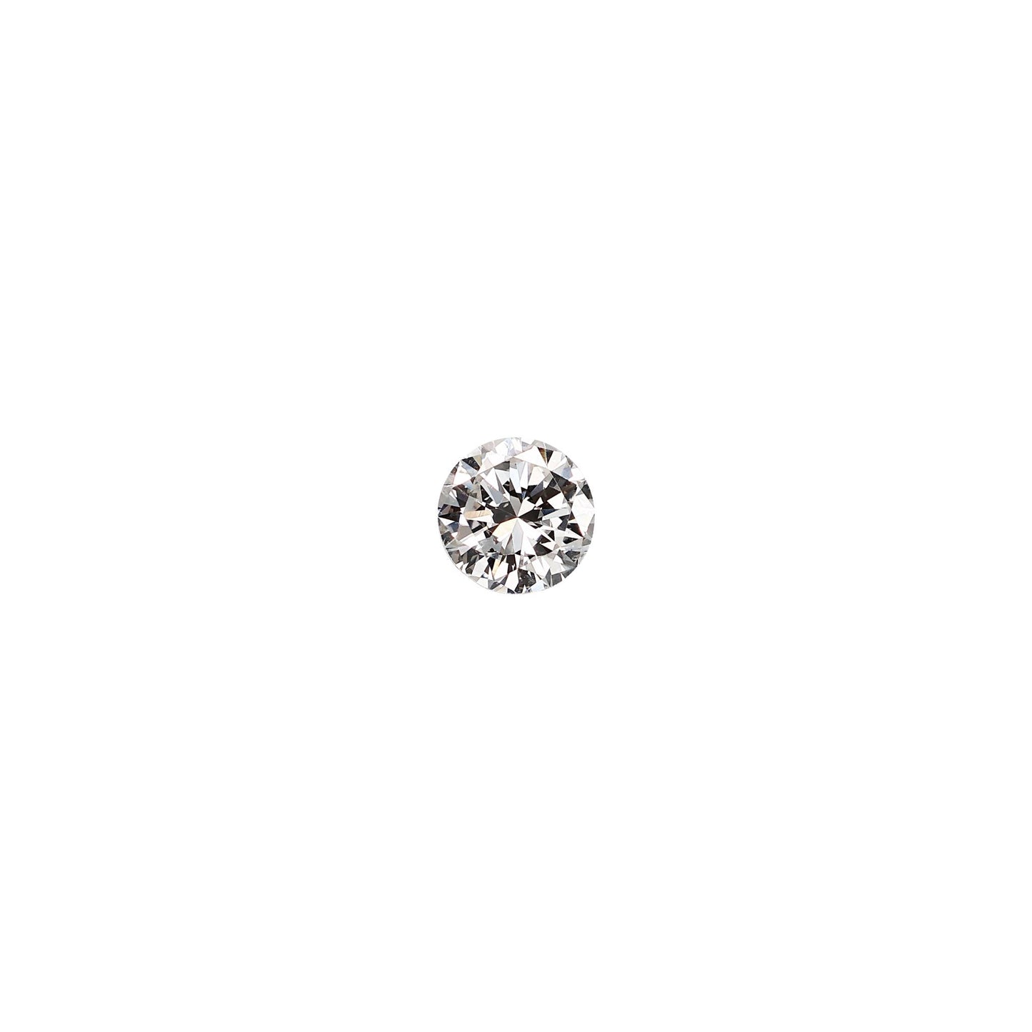 Round .63 carat diamond graded FSI1 on a white background