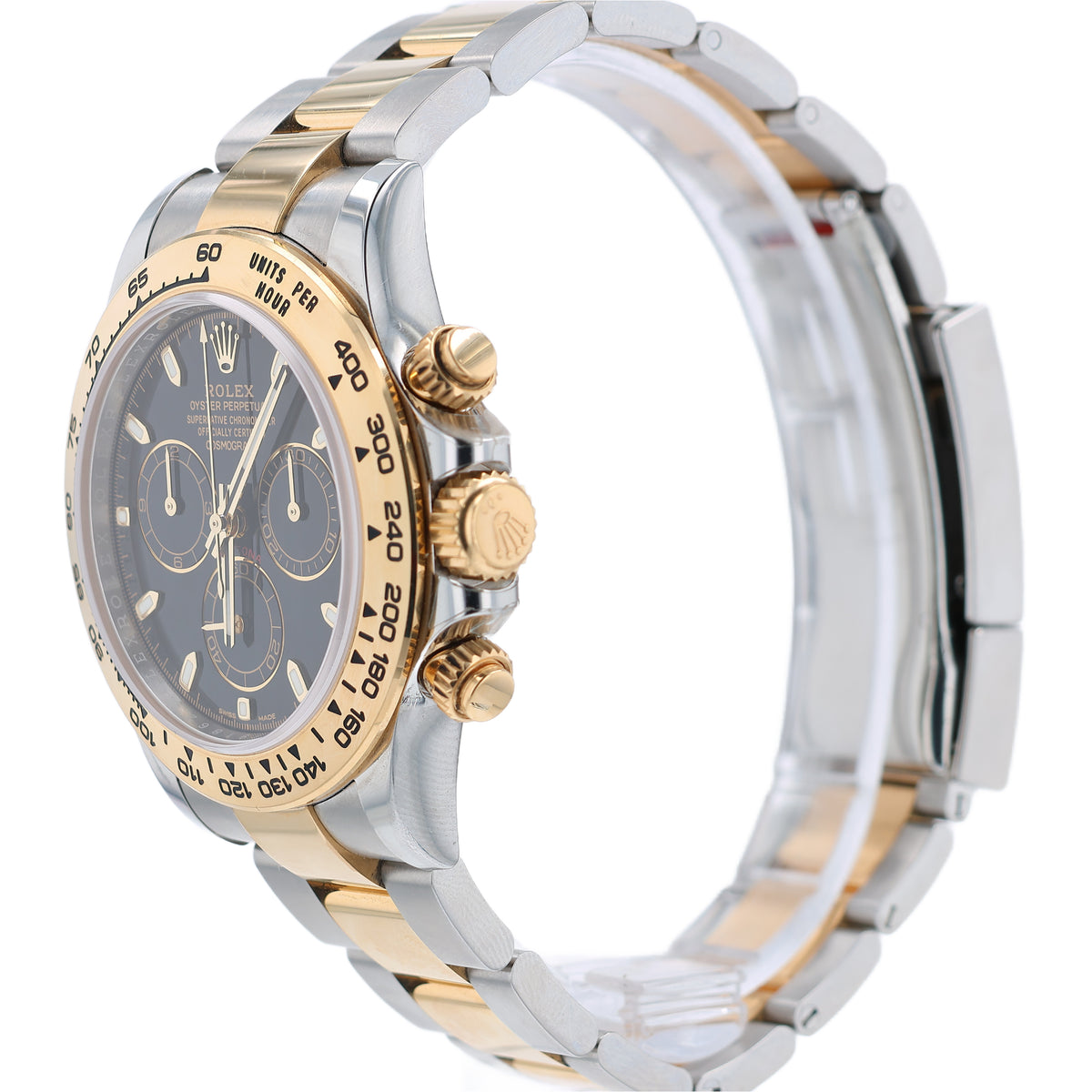 Estate Rolex STL/18k Yellow Gold 40mm Cosmograph Daytona Black Chrono Dial Tachymeter Bezel Oyster Bracelet 116503 W/Box & Card C.2022