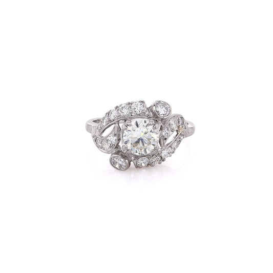 Estate Platinum Ring Diamond Ring
