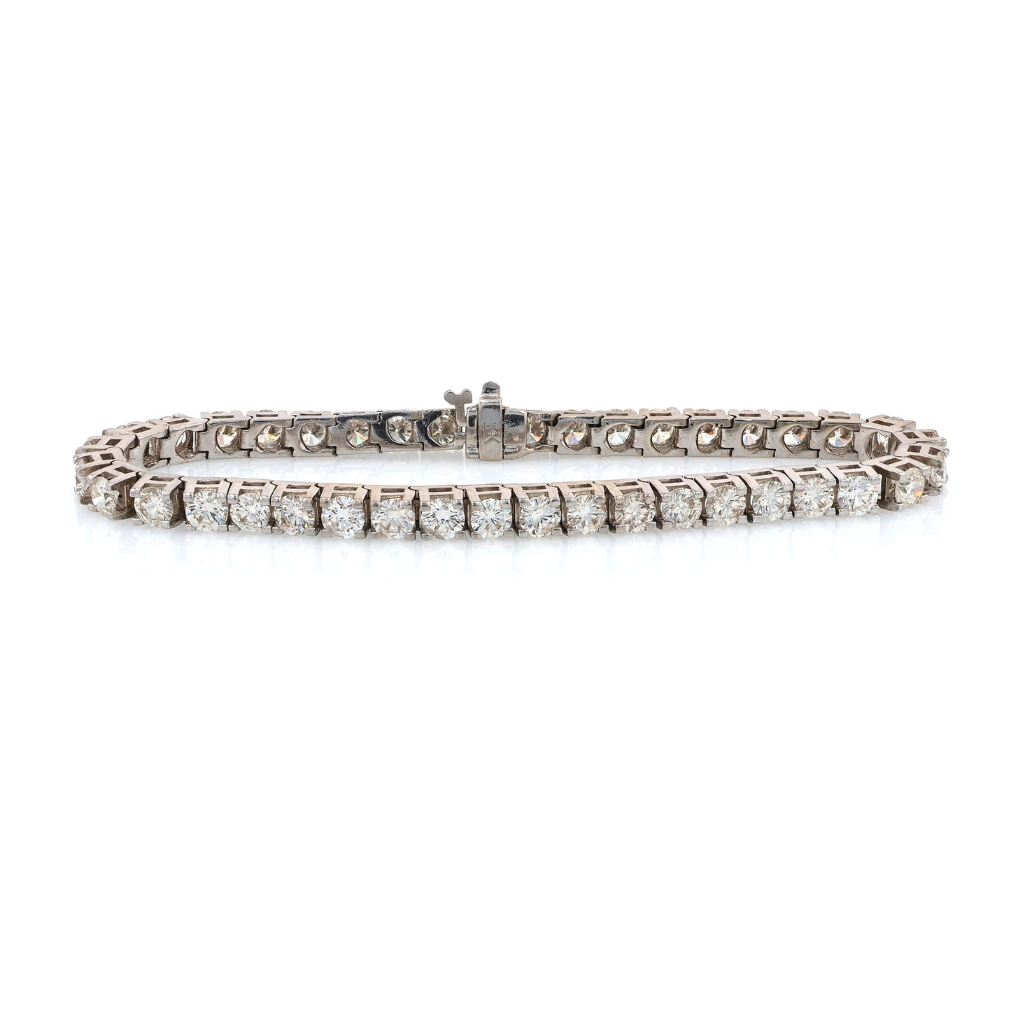Estate 14 Karat White Gold Diamond Tennis Bracelet