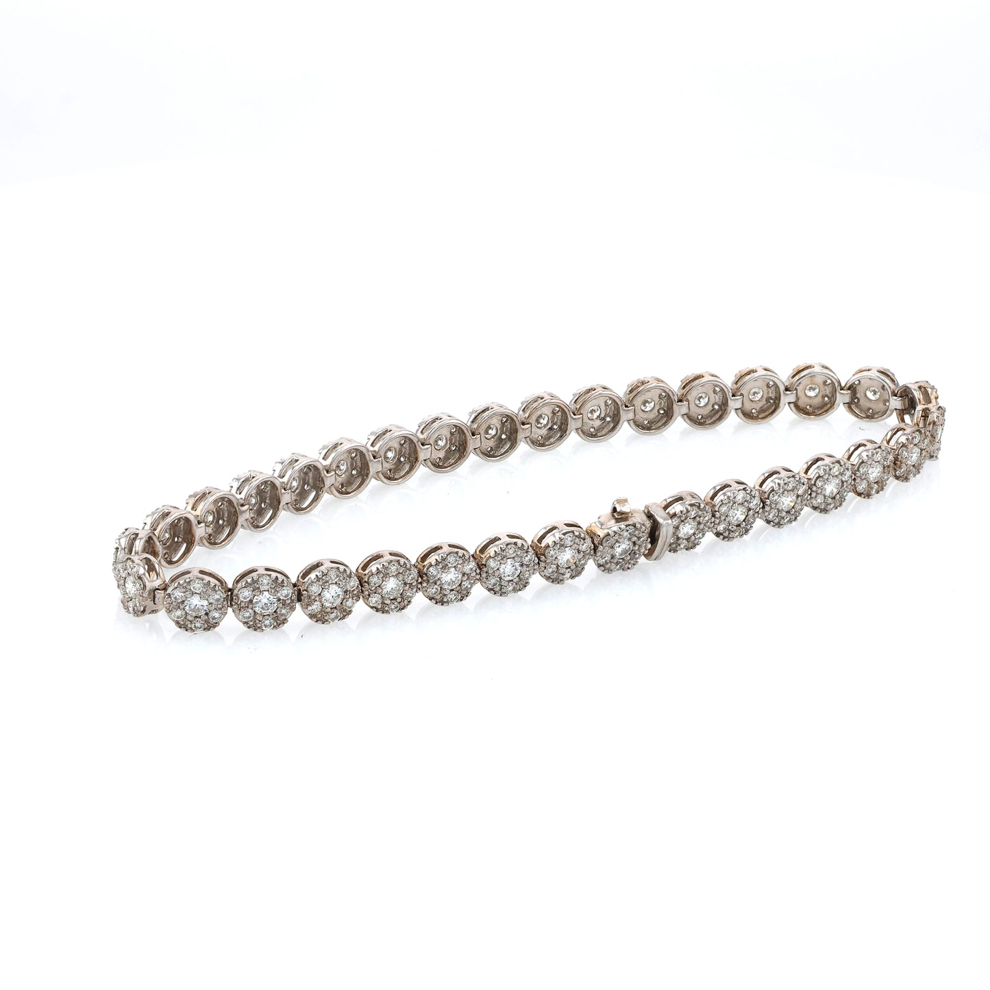 Estate 14 Karat White Gold Diamond Bracelet
