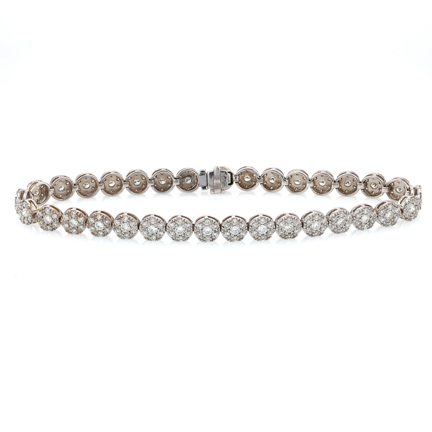 Estate 14 Karat White Gold Diamond Bracelet