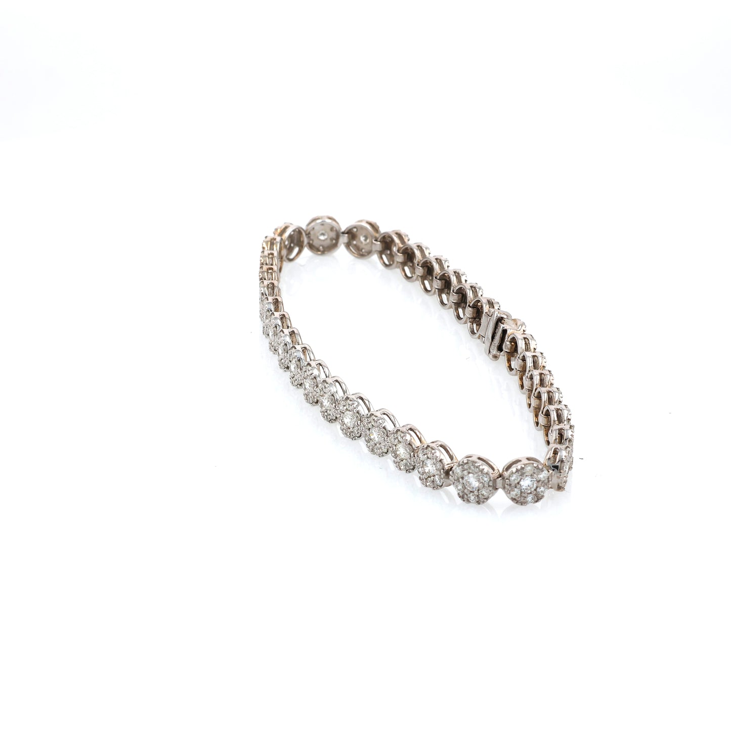 Estate 14 Karat White Gold Diamond Bracelet