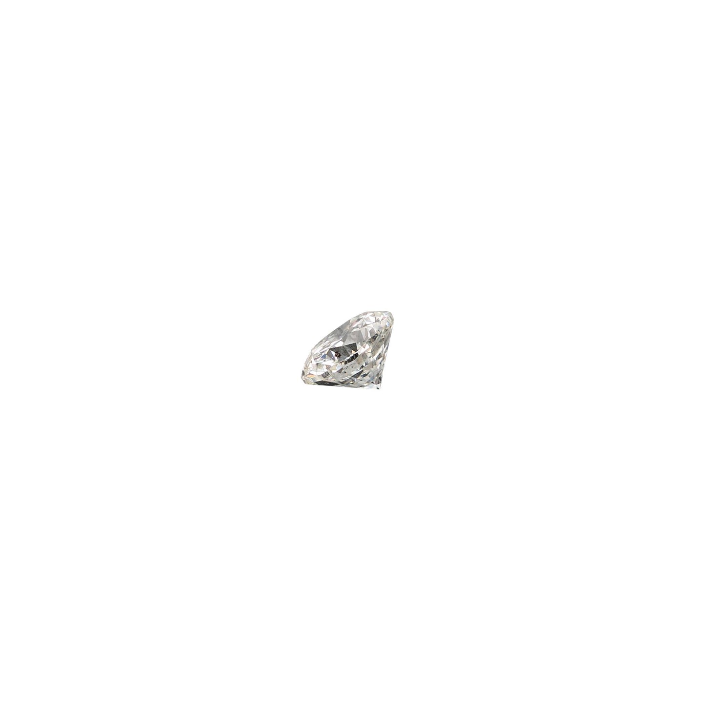 Round .70 carat GIA certified diamond graded DSI1 on a white background