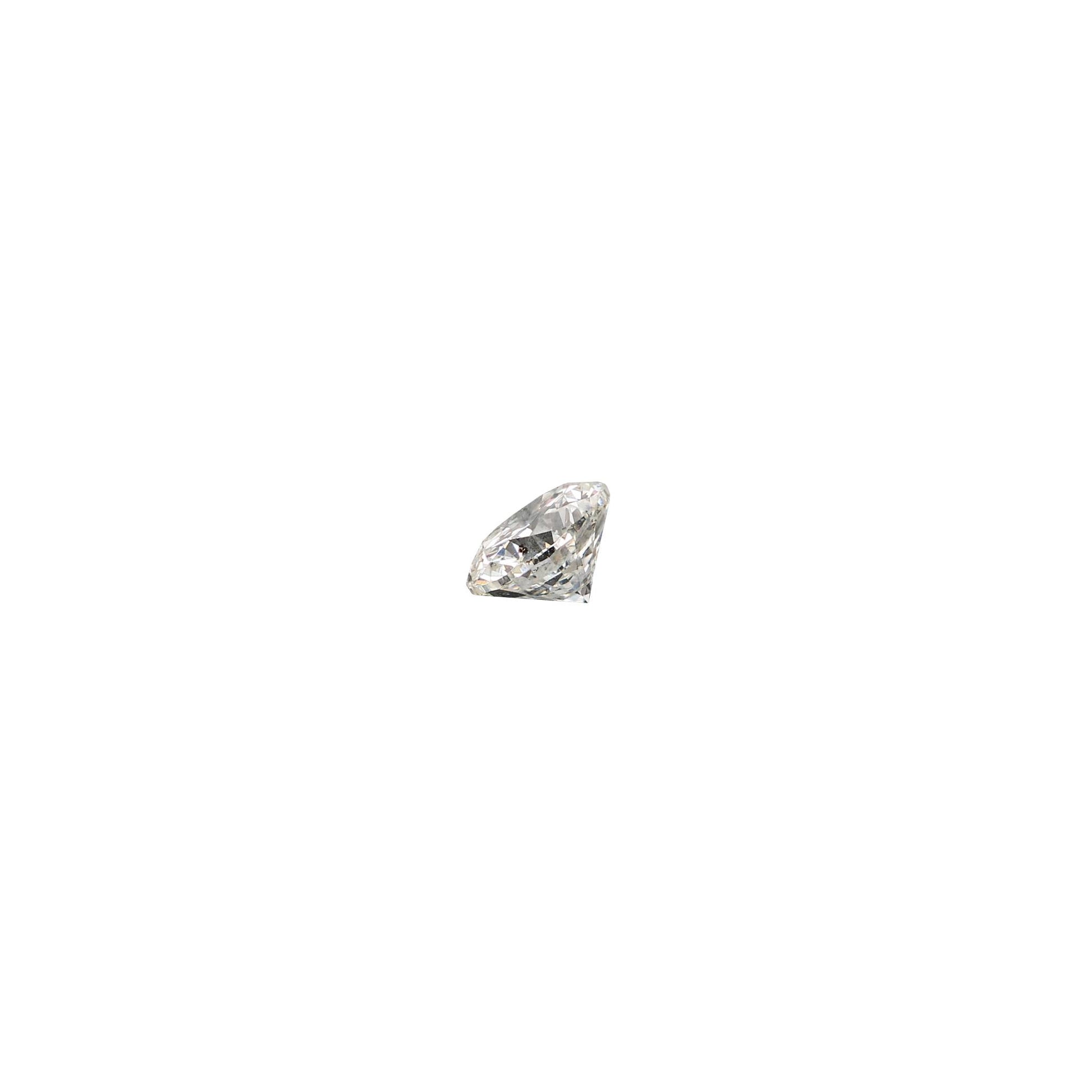 Round .70 carat GIA certified diamond graded DSI1 on a white background