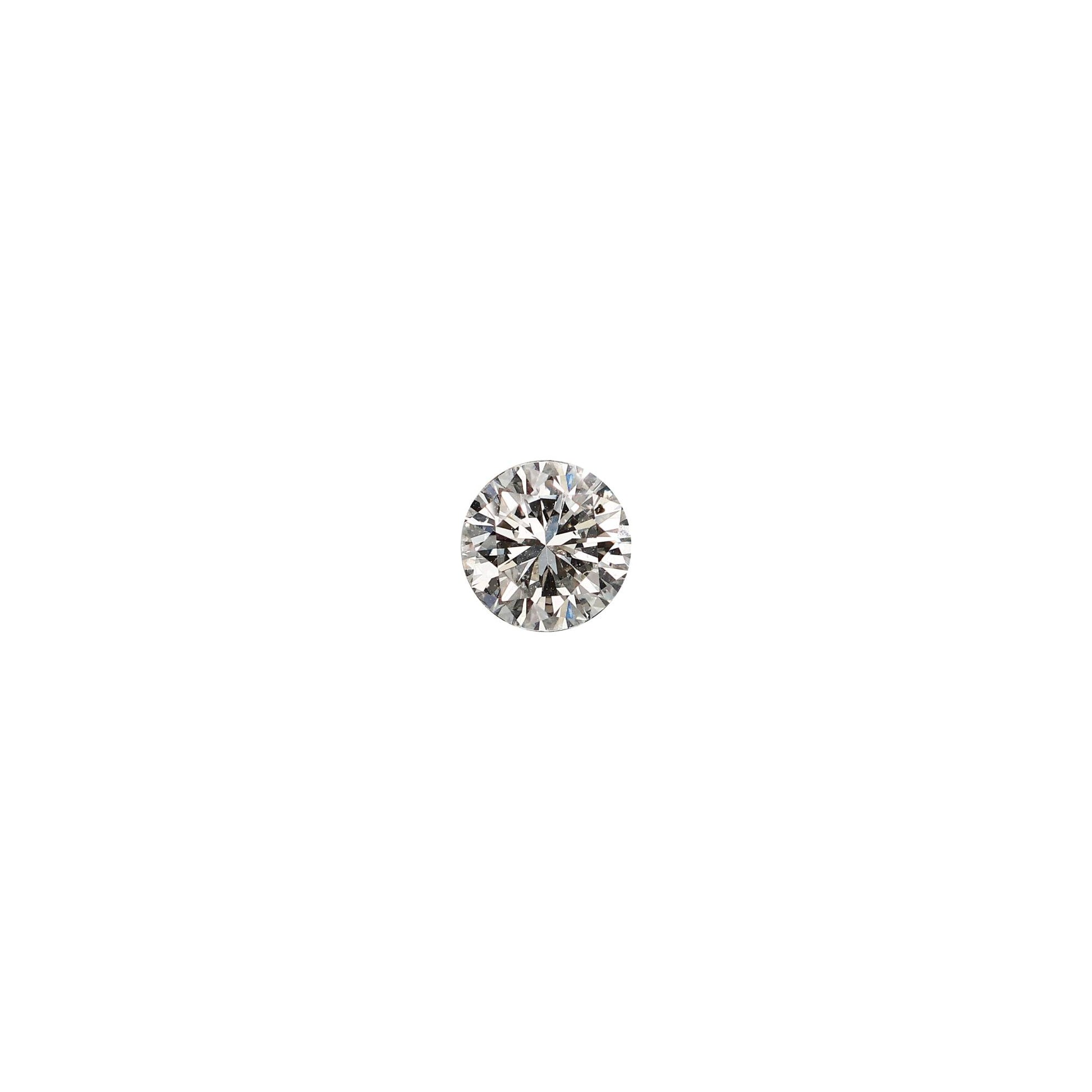 Round .70 carat GIA certified diamond graded DSI1 on a white background