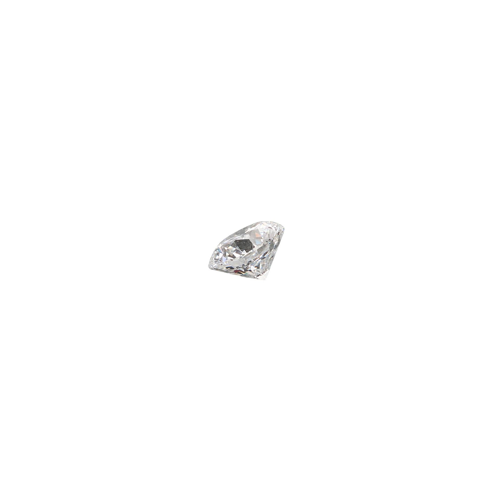 Round .90 carat triple excellent GIA certified diamond graded EVVS1 on a white background