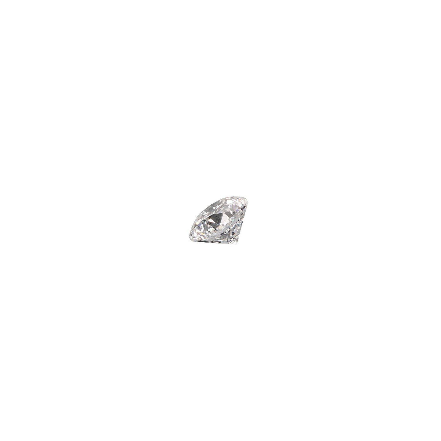 Round .70 carat diamond graded ISI2 on a white background