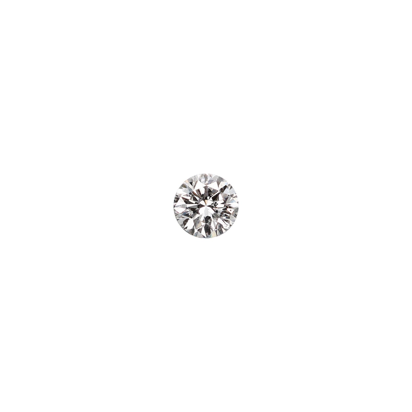 Round .70 carat diamond graded ISI2 on a white background