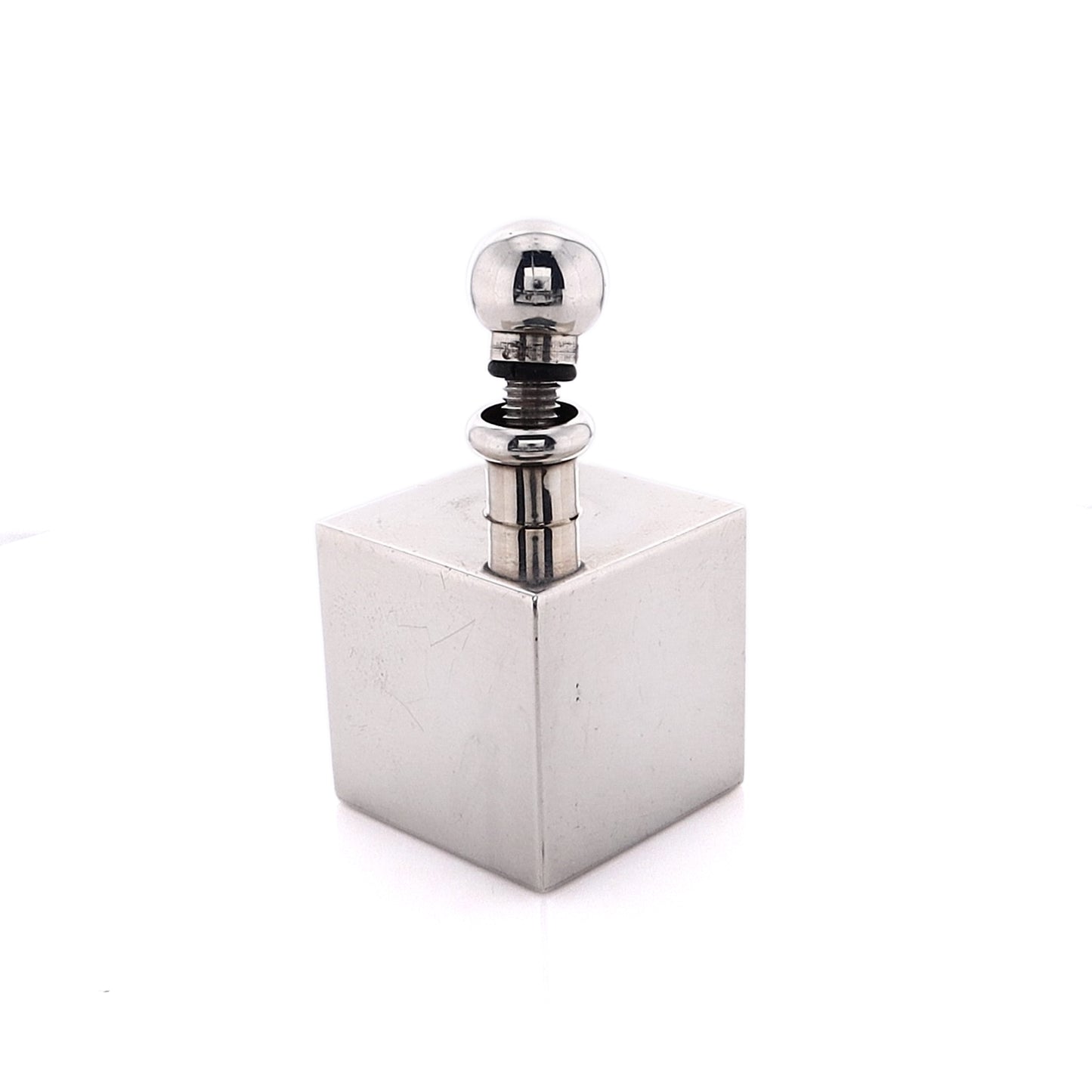 Estate Tiffany & Co Sterling Silver Square Perfume Box