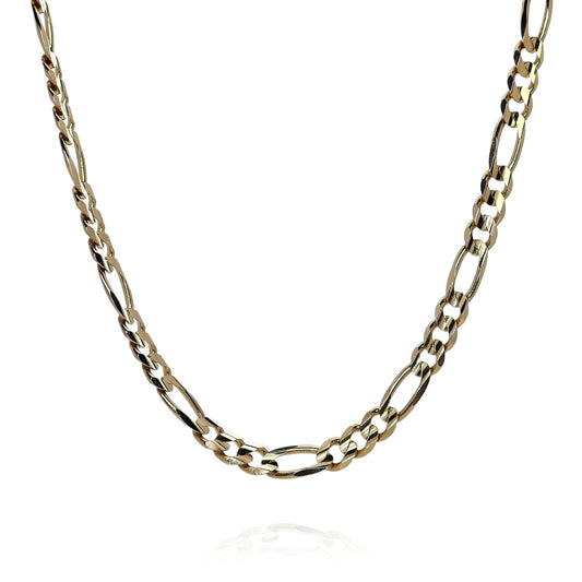 Estate 14k Yellow Gold 20" 5.7mm Figaro Link Chain Necklace