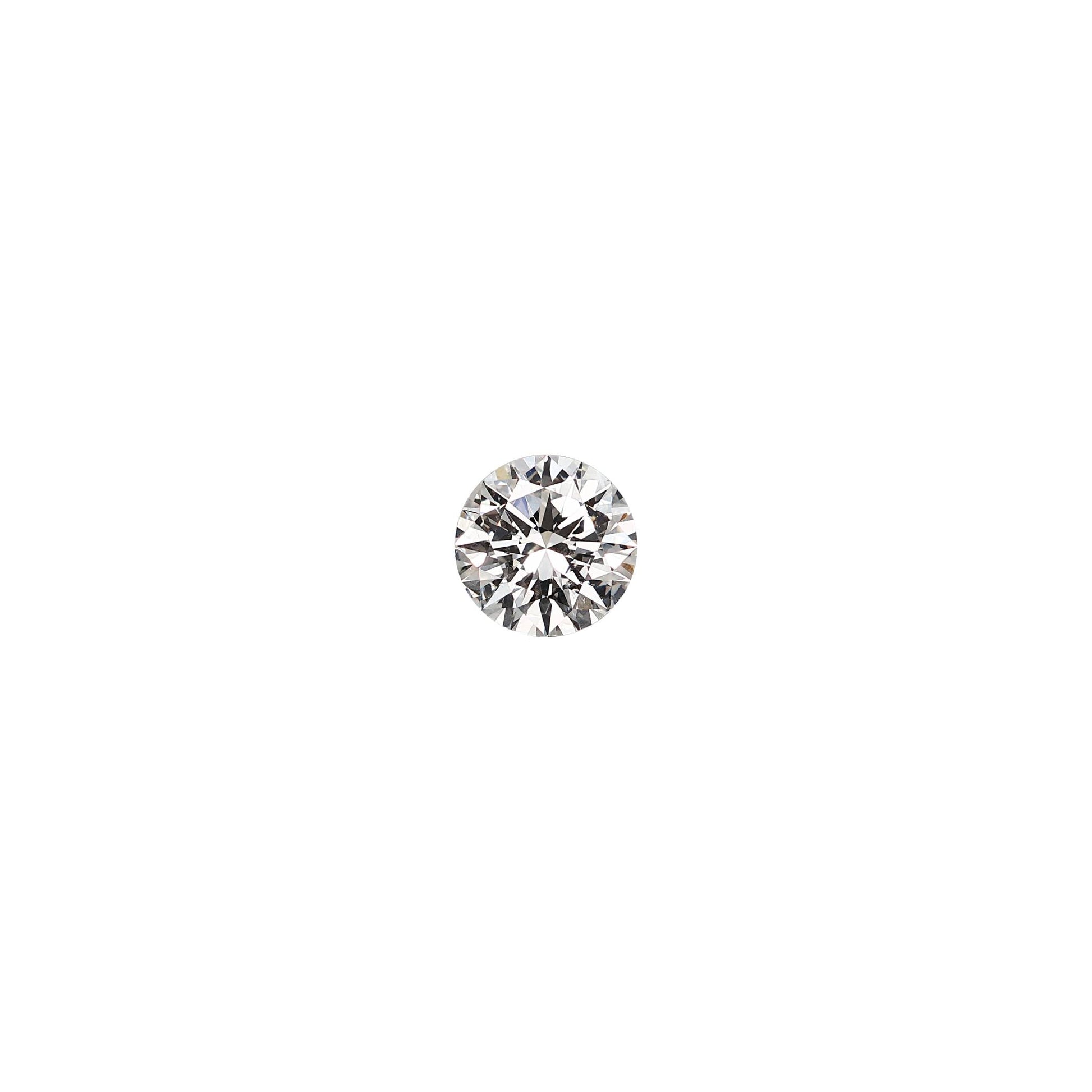Round .79 carat diamond graded FSI1 on a white background