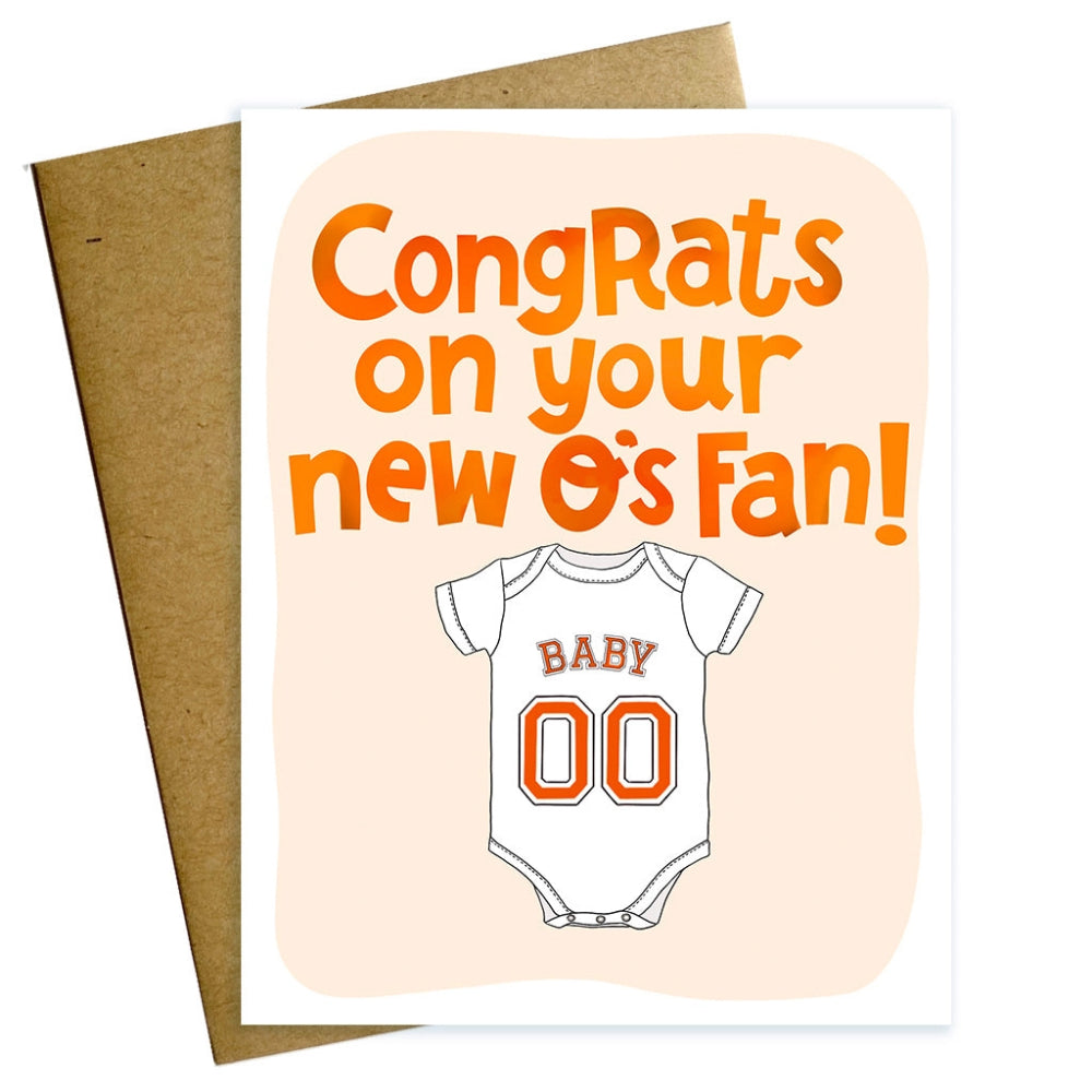 Congrats On Your New O's Fan Orioles Baby Blank Greeting Card