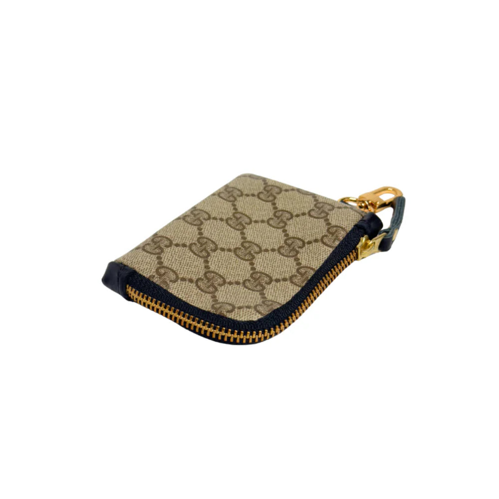 Beaudin Designs Penny Keychain Wallet in Mocha Leather & Upcycled GG