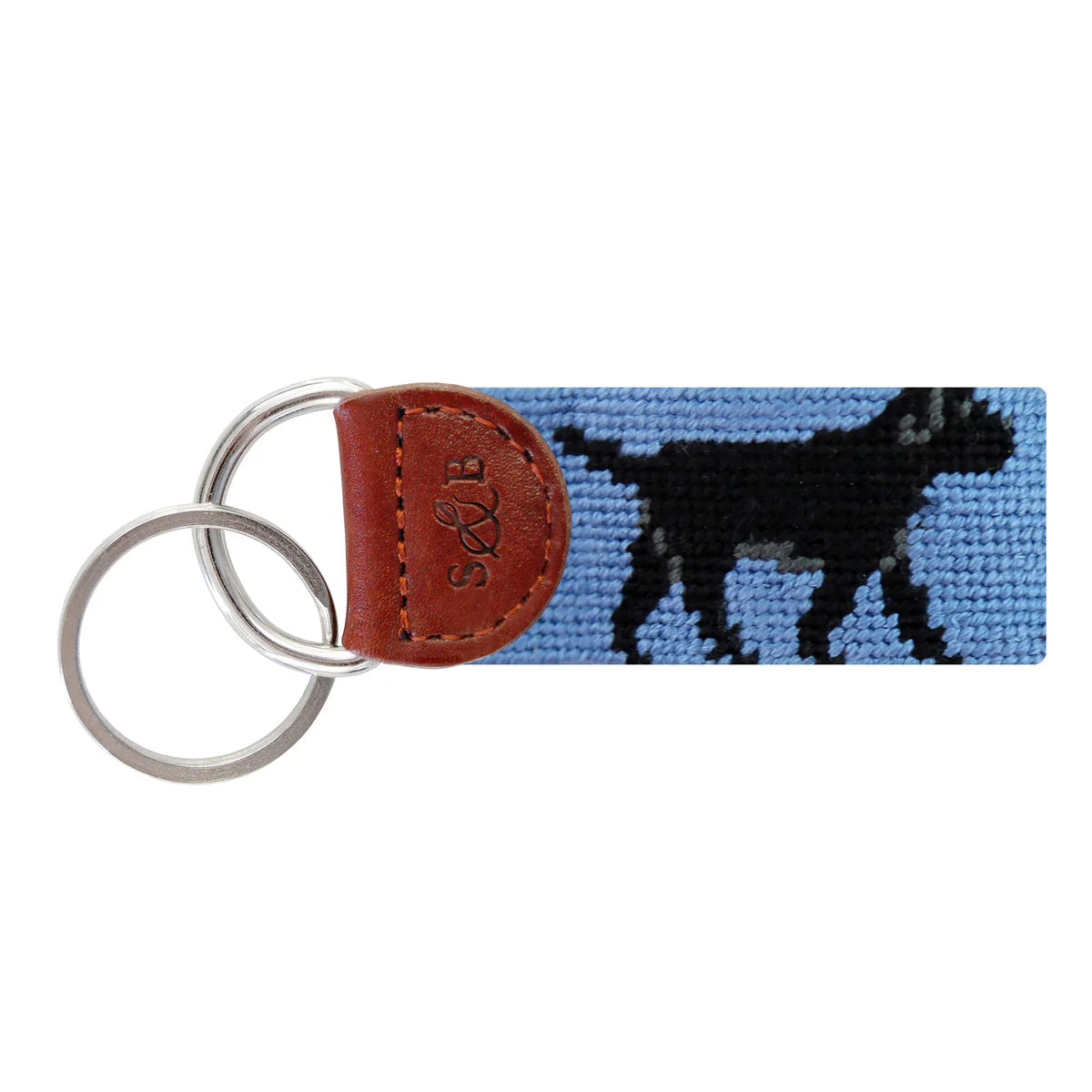 Smathers & Branson Black Lab Needlepoint Key Fob