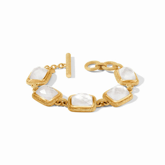 Julie Vos Cheval Stone Bracelet-Iridescent Clear Crystal