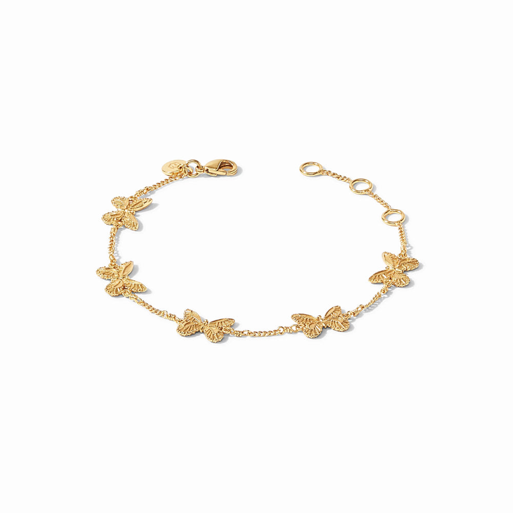 Julie Vos Gold Butterfly Delicate Station Bracelet