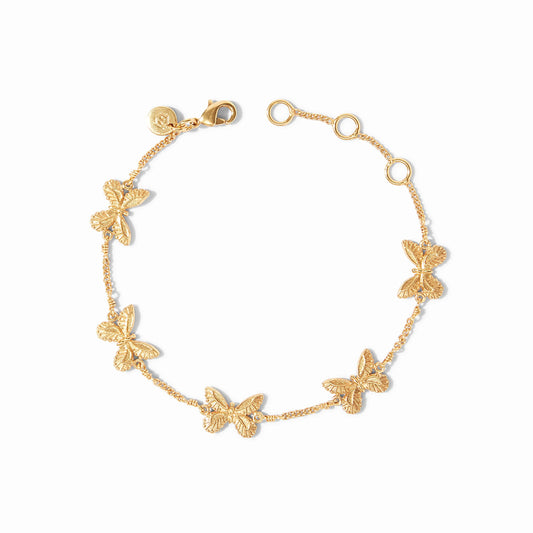 Julie Vos Gold Butterfly Delicate Station Bracelet