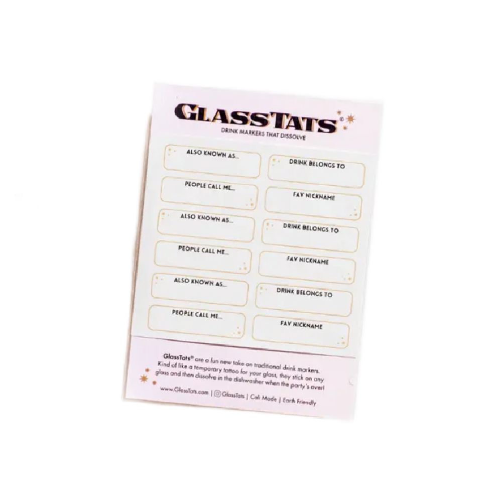 GlassTats Fill in the Blank Drink Markers