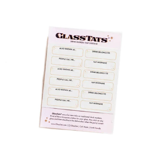 GlassTats Fill in the Blank Drink Markers