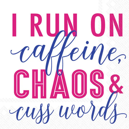 I Run On Paper Cocktail Napkins-Pack of 20