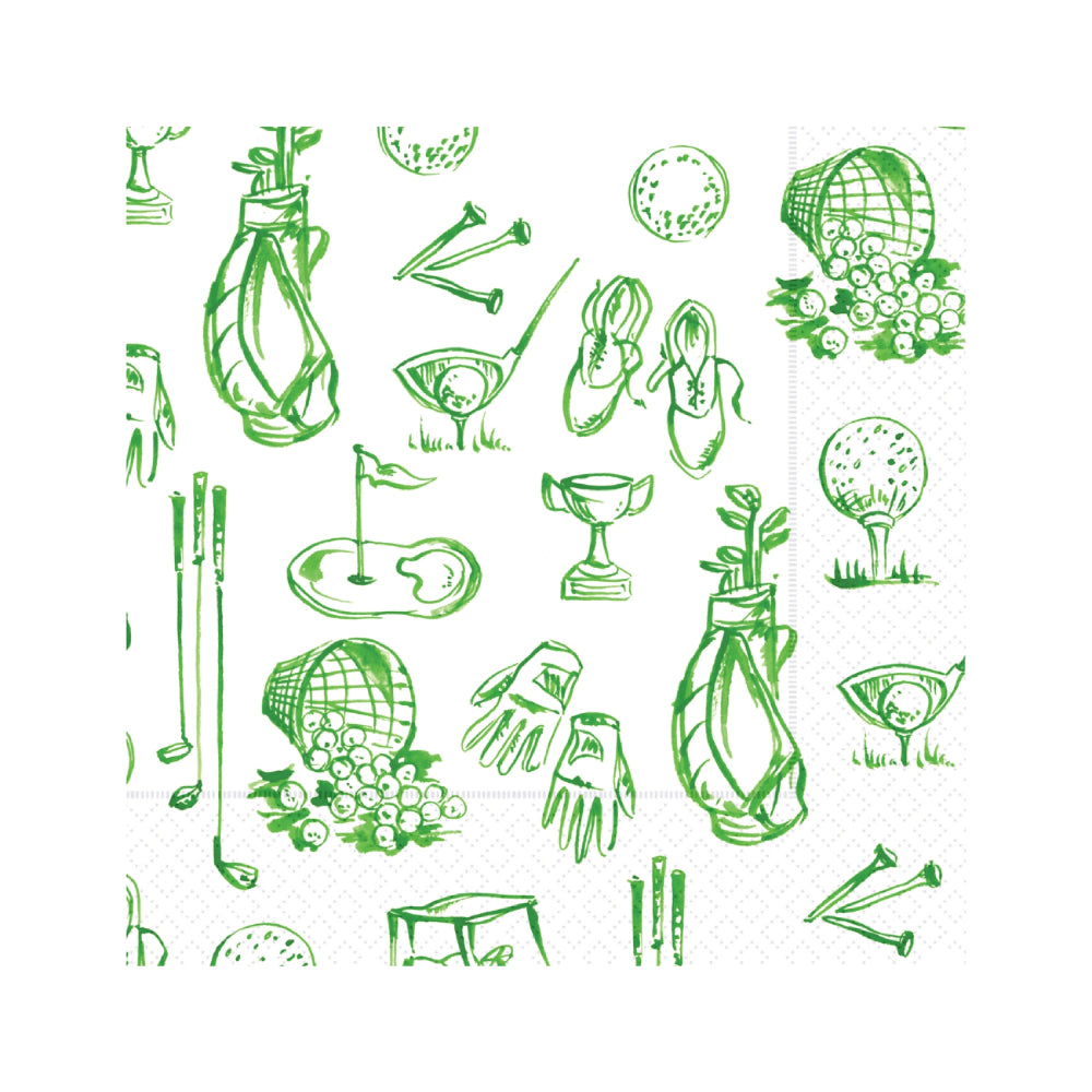 Golf Gear Paper Cocktail Napkins - Pack of 20