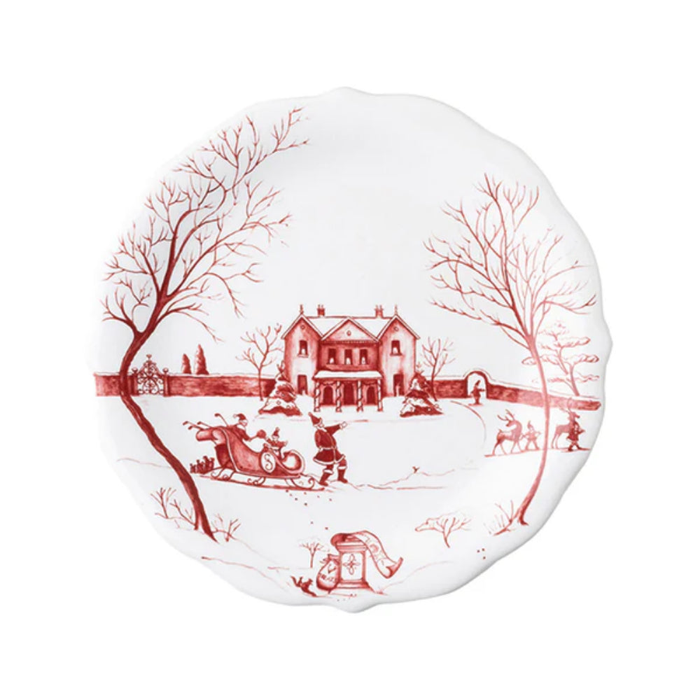 Juliska Country Estate Winter Frolic Party Plate Assorted-Set of 4