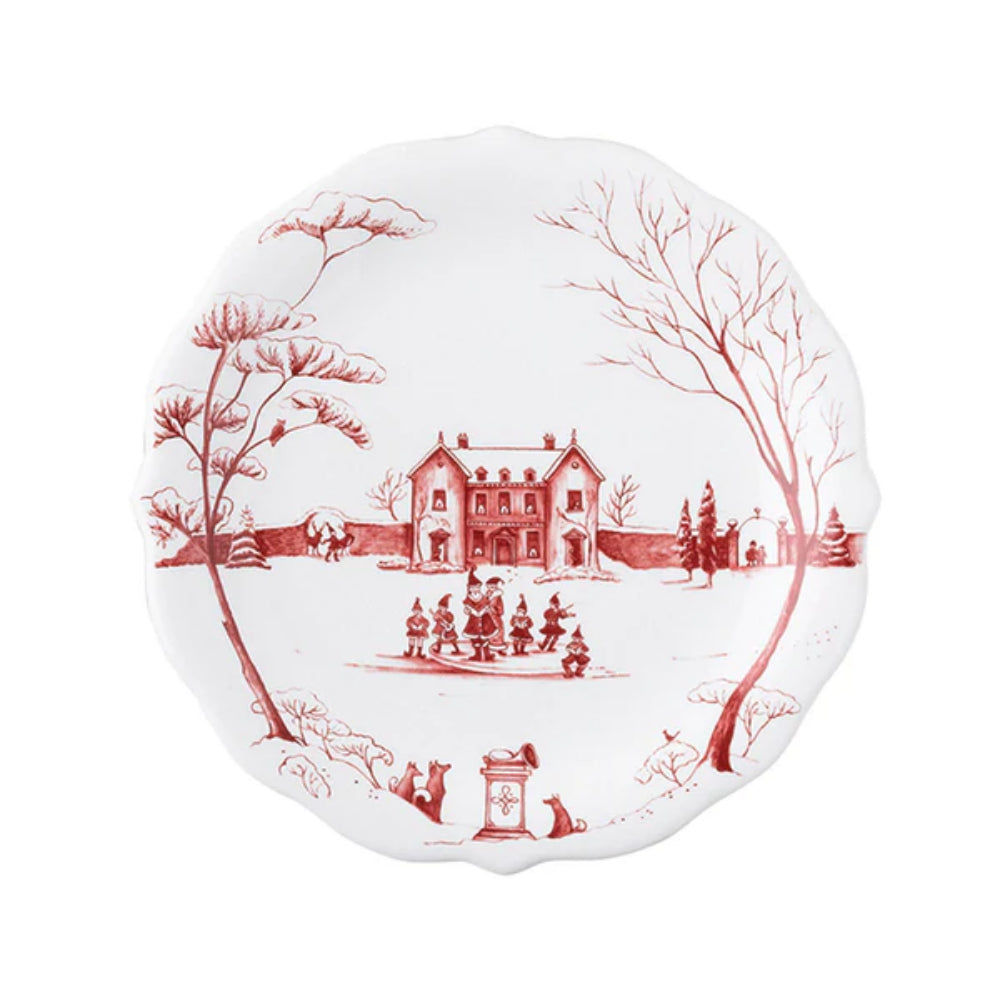 Juliska Country Estate Winter Frolic Party Plate Assorted-Set of 4