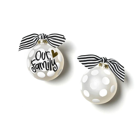 Coton Colors Our Family Glass Ornament