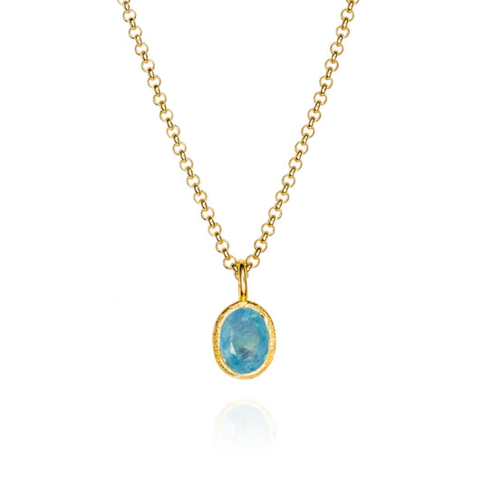 Jorge Revilla Zen Collection Aquamarine Drop Pendant (Chain Sold Separately)