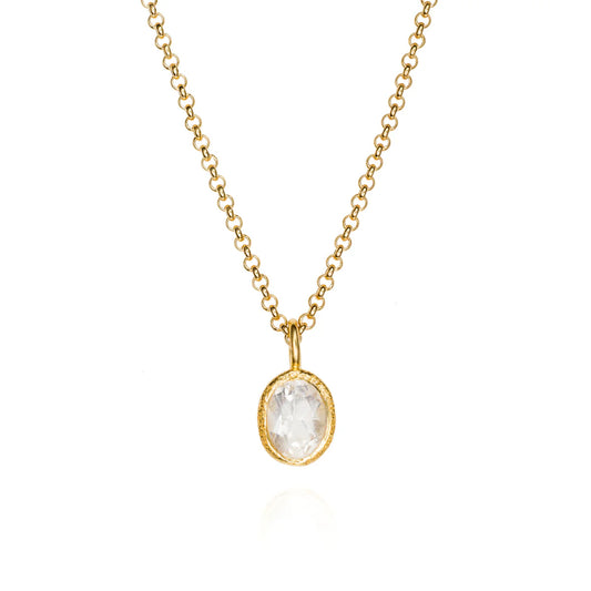 Jorge Revilla Zen Collection White Topaz Drop Pendant (Chain Sold Separately)