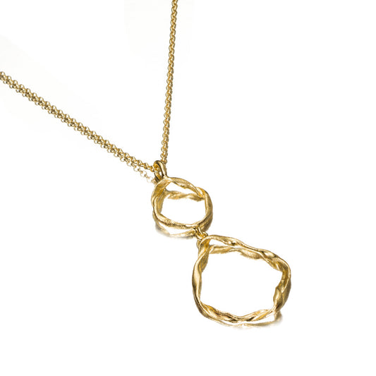 Jorge Revilla Rolling Collection Gold-Tone Link Drop Pendant Necklace