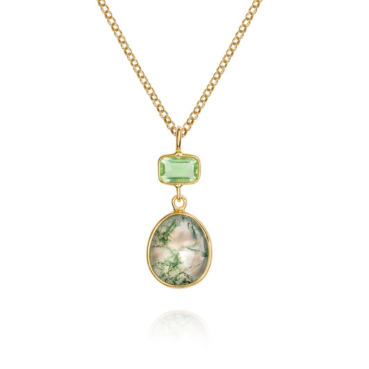 Jorge Revilla Moss Collection Green Amethyst Pendant Necklace