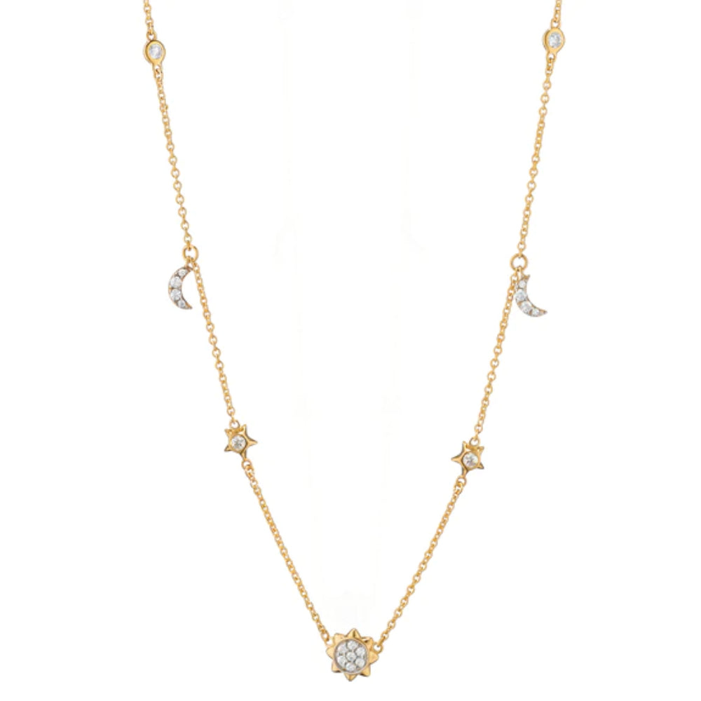 Monica Rich Kosann 18k Sun, Moon & Stars Necklace