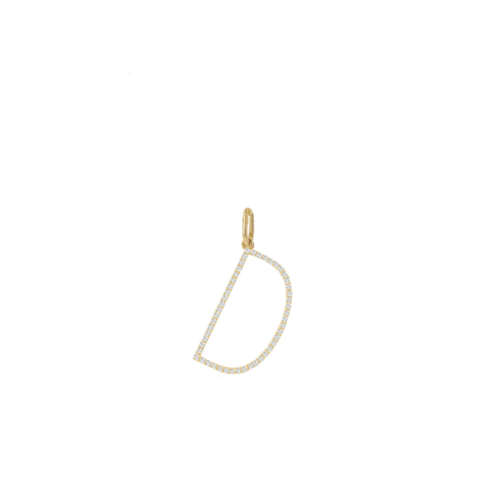 Rachel Reid 14k Oversized Diamond Letter Charm