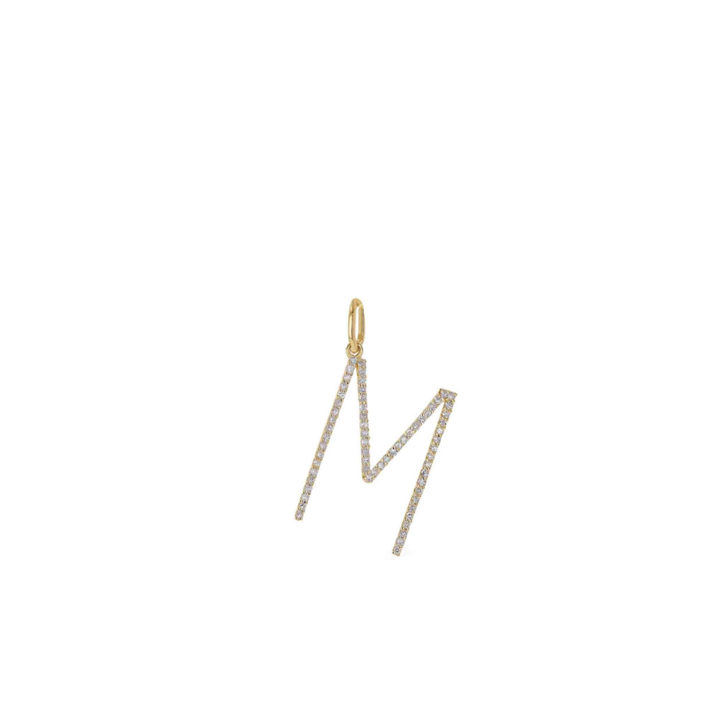 Rachel Reid 14k Oversized Diamond Letter Charm