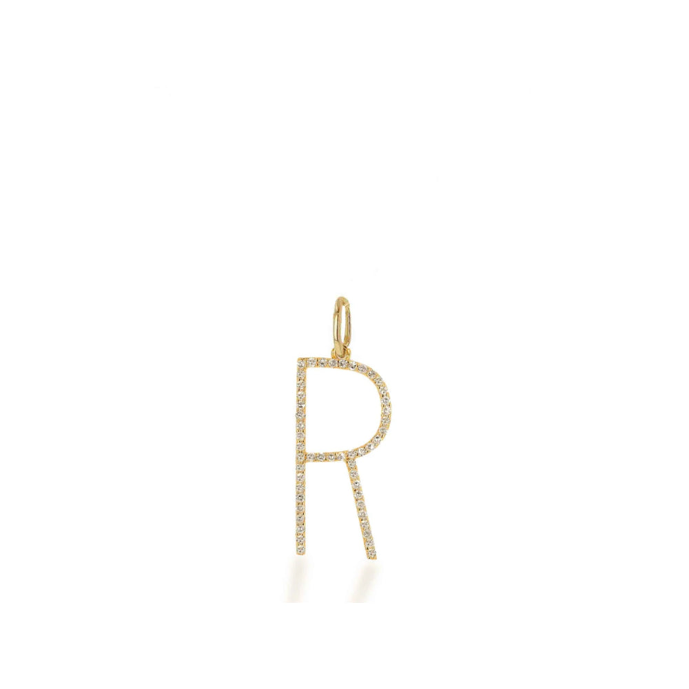 Rachel Reid 14k Oversized Diamond Letter Charm