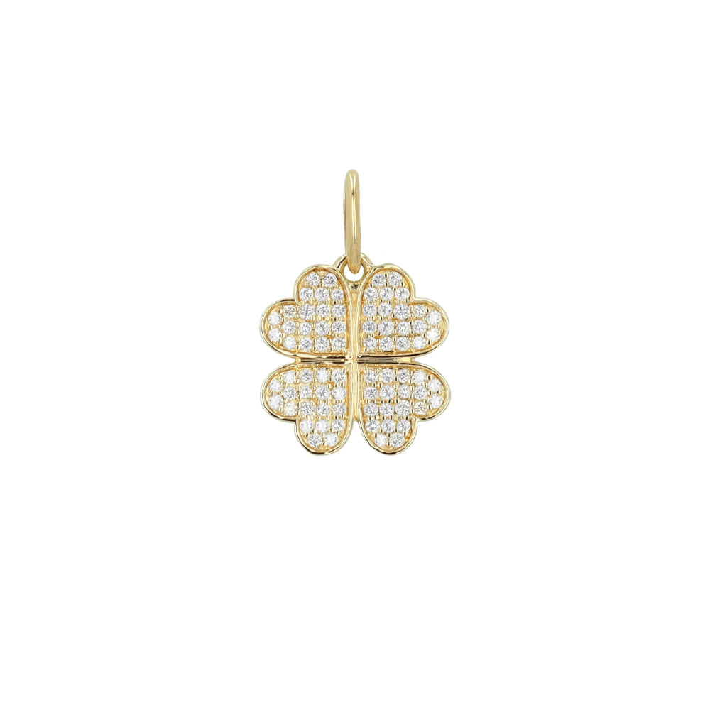 Rachel Reid 14k Diamond Clover Charm
