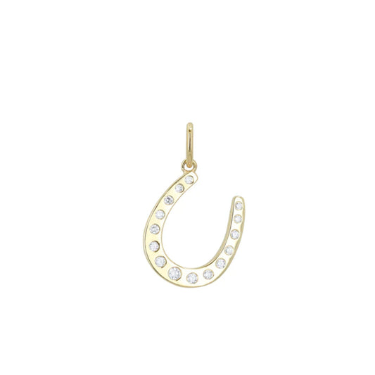 Rachel Reid 14k Diamond Horseshoe Charm