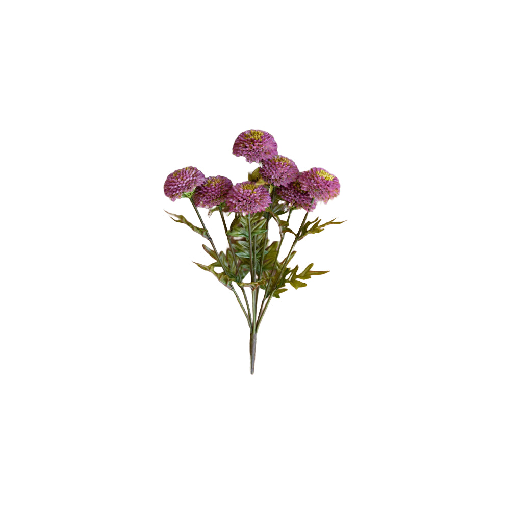 Kalalou Bundle of 7 Artificial Ball Dahlias