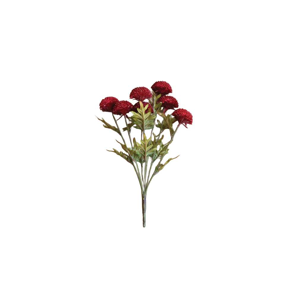 Kalalou Bundle of 7 Artificial Ball Dahlias