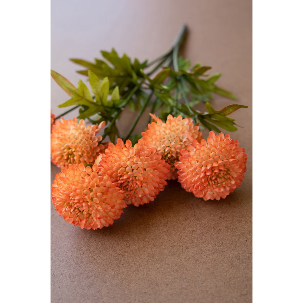 Kalalou Bundle of 7 Artificial Ball Dahlias