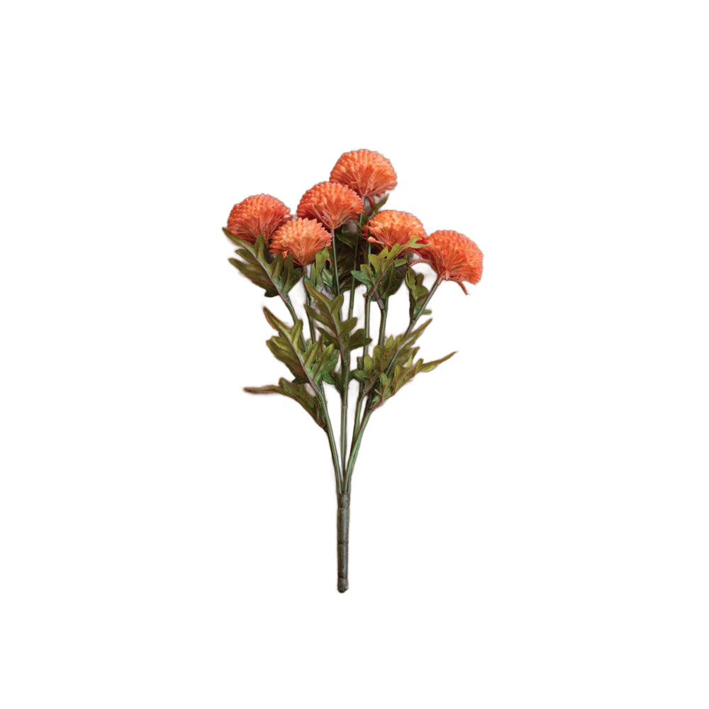 Kalalou Bundle of 7 Artificial Ball Dahlias