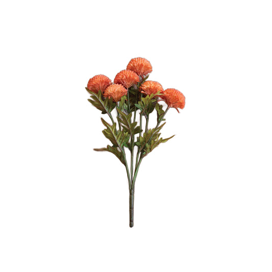 Kalalou Bundle of 7 Artificial Ball Dahlias