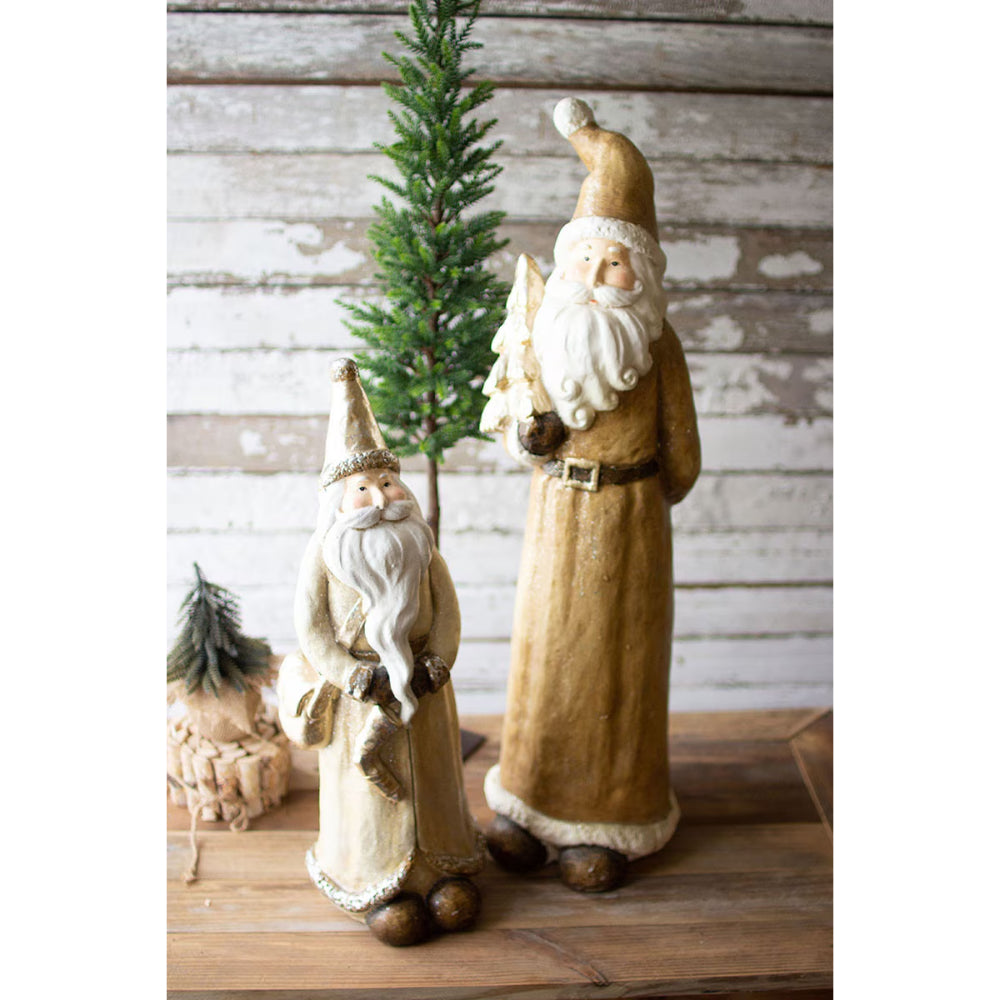 Kalalou Resin Santa-Gold  (In store pick up only)