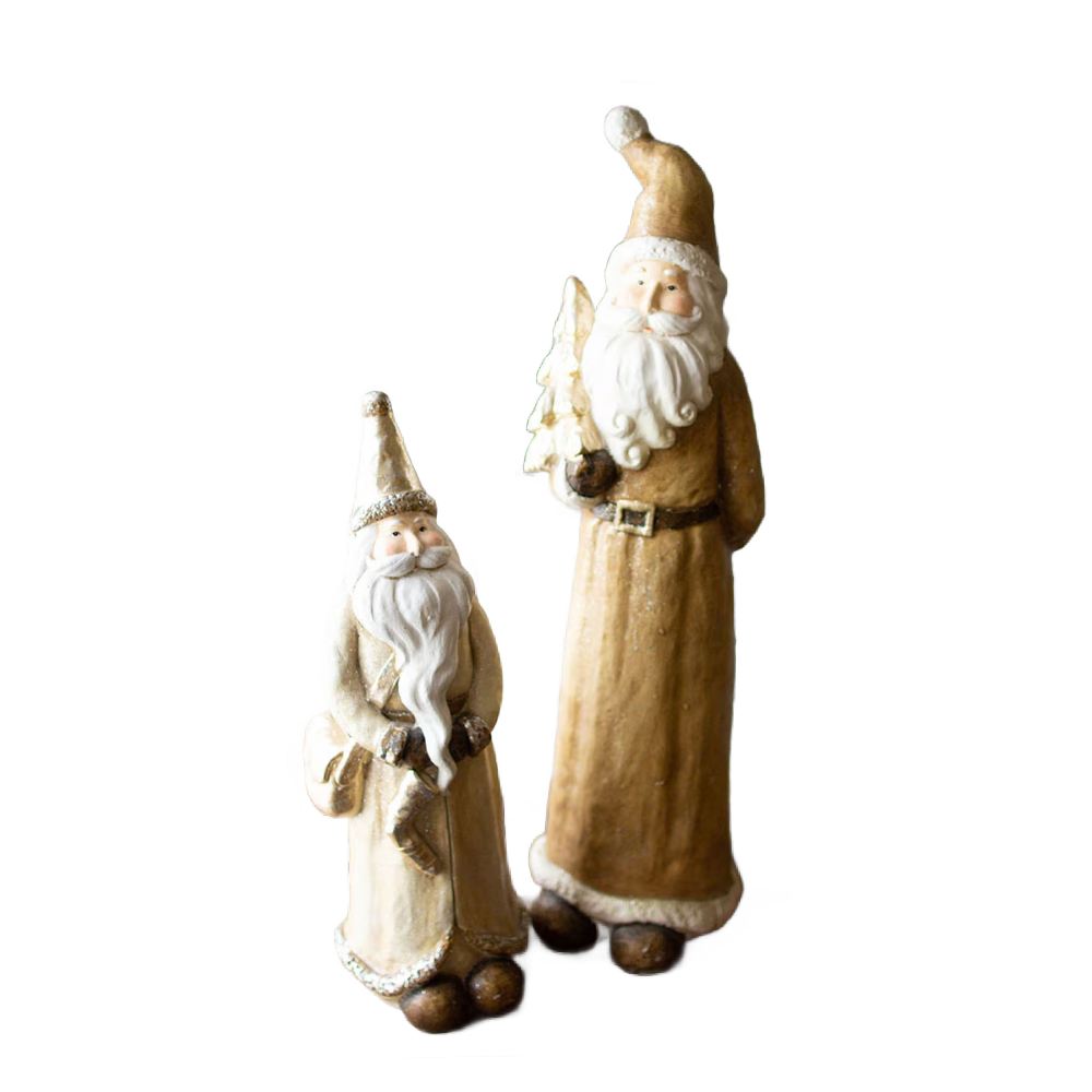 Kalalou Resin Santa-Gold  (In store pick up only)
