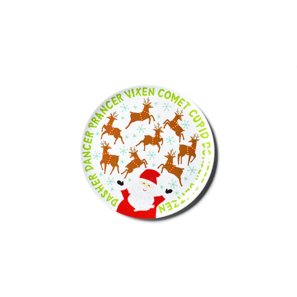 Coton Colors Calling All Reindeer Melamine Dinner Plate