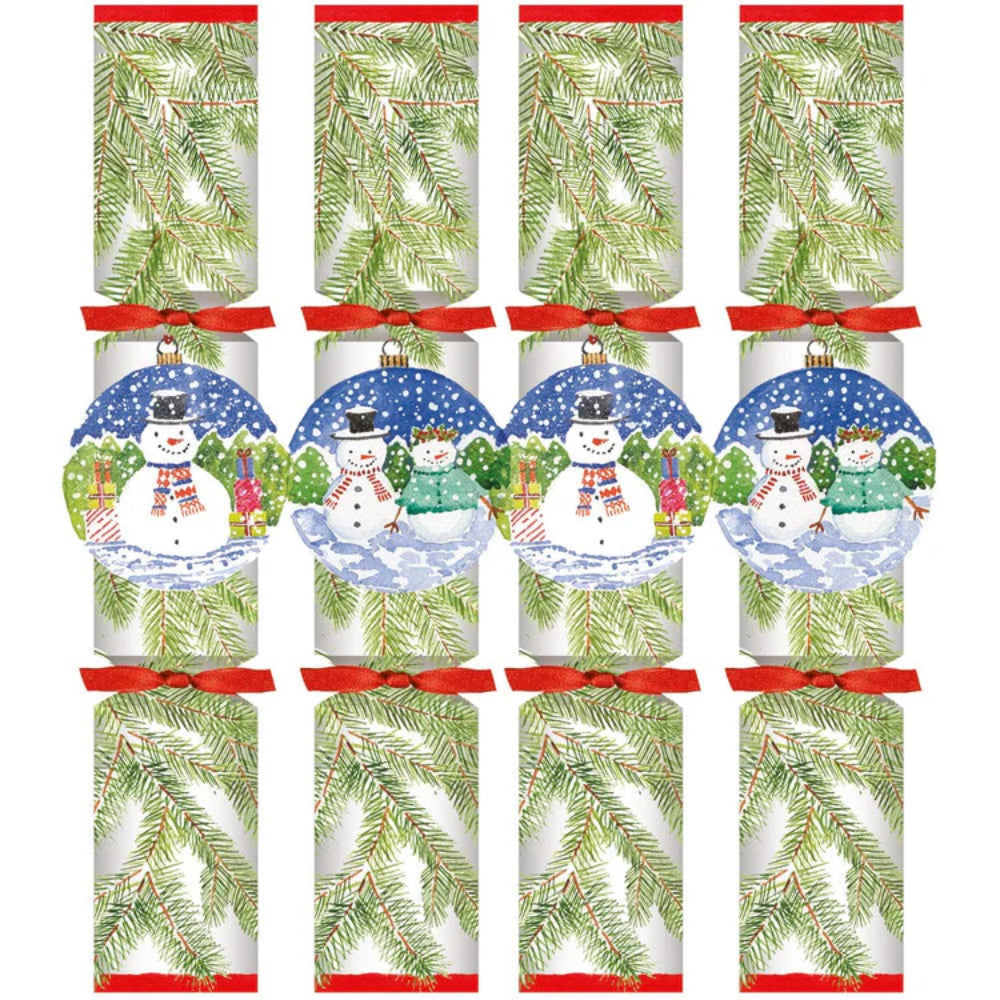 Caspari Snowman Ornaments Celebration Crackers - Set of 8